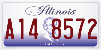 IL license plate A148572