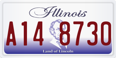 IL license plate A148730