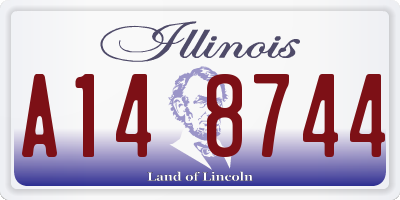 IL license plate A148744