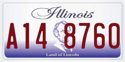 IL license plate A148760