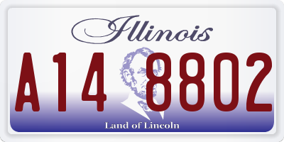 IL license plate A148802