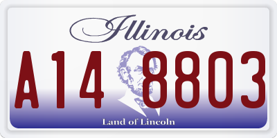 IL license plate A148803