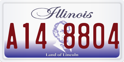 IL license plate A148804