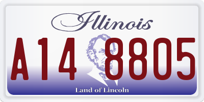 IL license plate A148805