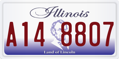 IL license plate A148807