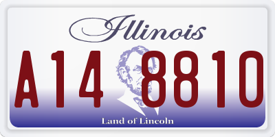 IL license plate A148810