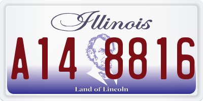 IL license plate A148816