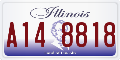 IL license plate A148818