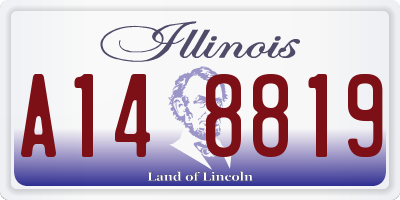 IL license plate A148819