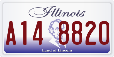 IL license plate A148820