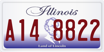 IL license plate A148822