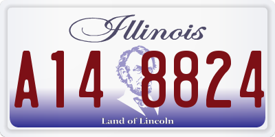 IL license plate A148824