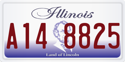 IL license plate A148825