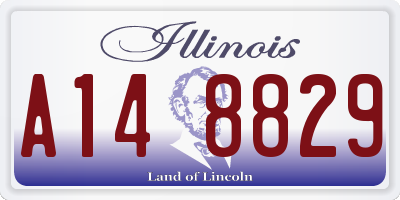 IL license plate A148829