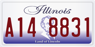 IL license plate A148831