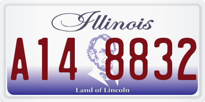 IL license plate A148832