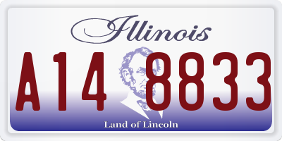 IL license plate A148833