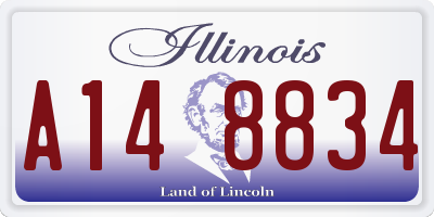 IL license plate A148834