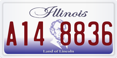 IL license plate A148836