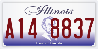 IL license plate A148837