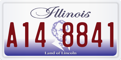 IL license plate A148841