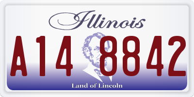 IL license plate A148842