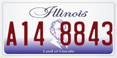 IL license plate A148843