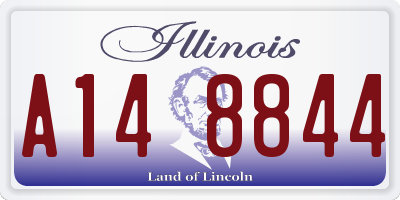 IL license plate A148844