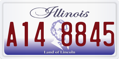 IL license plate A148845