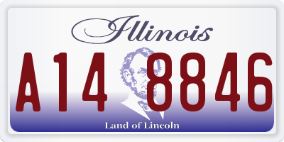 IL license plate A148846