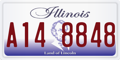 IL license plate A148848