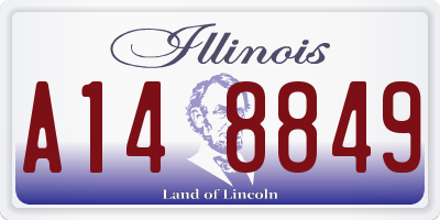 IL license plate A148849