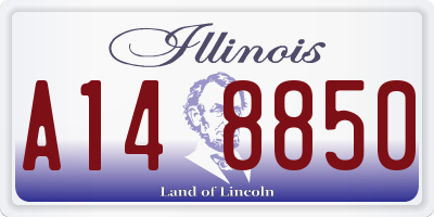 IL license plate A148850