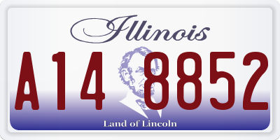 IL license plate A148852