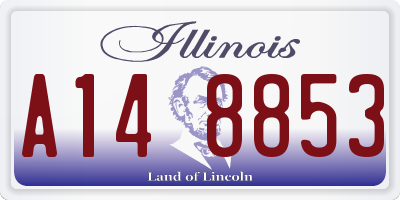 IL license plate A148853