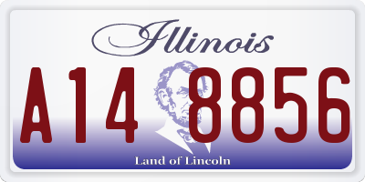 IL license plate A148856
