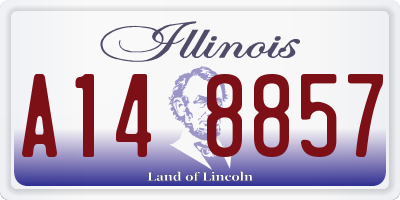 IL license plate A148857