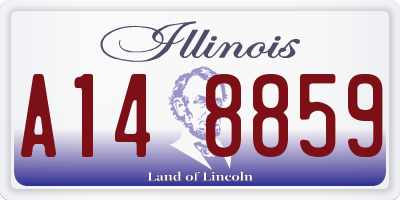 IL license plate A148859