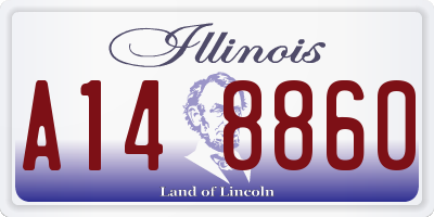 IL license plate A148860