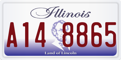 IL license plate A148865