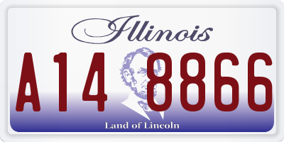 IL license plate A148866