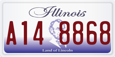 IL license plate A148868