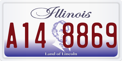 IL license plate A148869