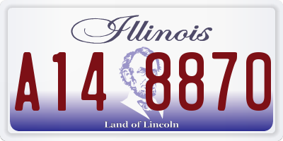 IL license plate A148870