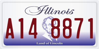 IL license plate A148871