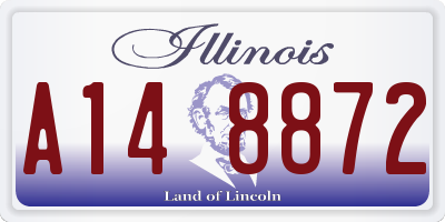 IL license plate A148872