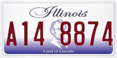 IL license plate A148874