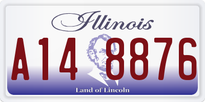 IL license plate A148876