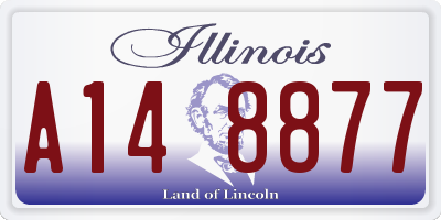 IL license plate A148877