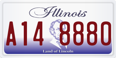 IL license plate A148880